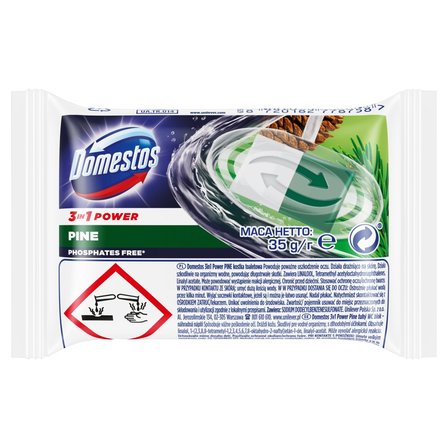 Domestos 3in1 Power Pine Kostka toaletowa 35 g (1)