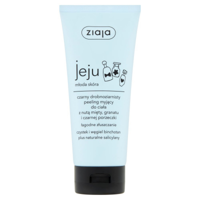 Ziaja Jeju Czarny drobnoziarnisty peeling myjący do ciała 200 ml (1)