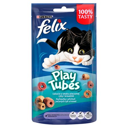 Felix Play Tubes Łakocie o smaku pieczonej ryby i krewetek 50 g (1)