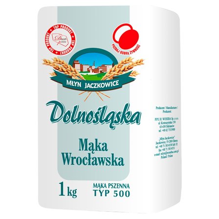 Młyn Jaczkowice Dolnośląska Mąka wrocławska pszenna typ 500 1 kg (2)