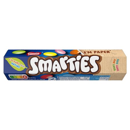 Smarties Mleczna czekolada w chrupiących cukrowych skorupkach 38 g (1)