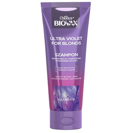 Biovax Ultra Violet Intensywnie regenerujący szampon tonujący do włosów blond i siwych 200 ml (1)