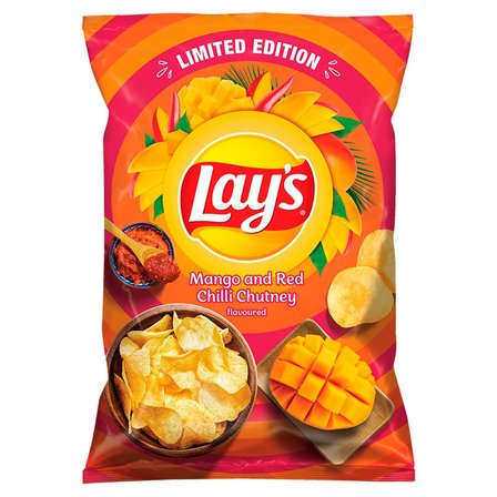 Lay's Chipsy ziemniaczane o smaku chutney z mango i czerwonego chilli 130 g (1)