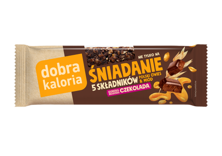 DOBRA KALORIA BATON ŚNIADANIOWY GORZKA CZEKOLADA 40G (1)