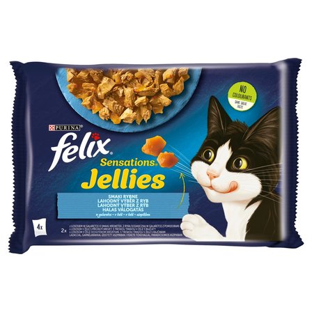 Felix Sensations Jellies Karma dla kotów smaki rybne w galaretce 340 g (4 x 85 g) (1)