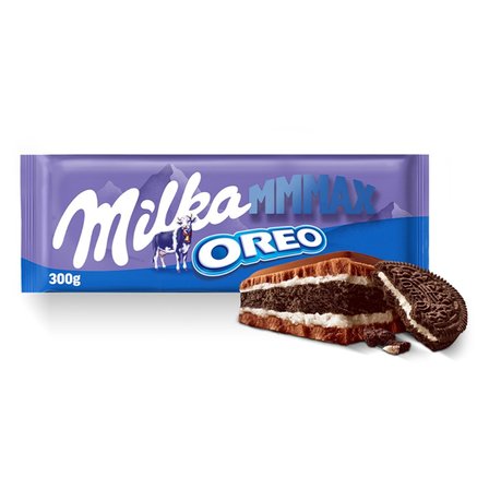 Milka Mmmax Oreo Herbatniki kakaowe i nadzienie mleczne o smaku waniliowym 300 g (6)