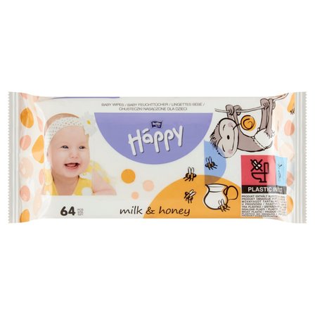 Bella Baby Happy Milk & Honey Chusteczki nasączone dla dzieci 64 sztuki (1)