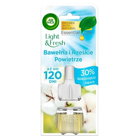 Air Wick Essential Oils Wkład do elektrycznego odświeżacza bawełna i rześkie powietrze 19 ml (2)