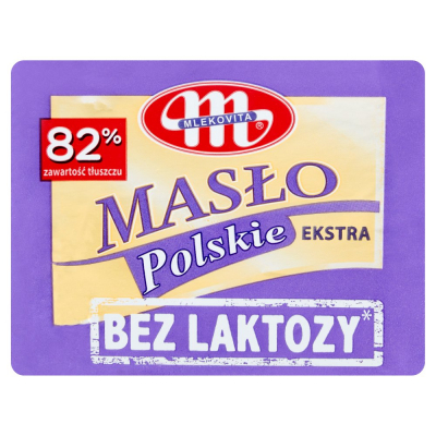 Mlekovita Masło Polskie ekstra bez laktozy 82% 200 g (1)