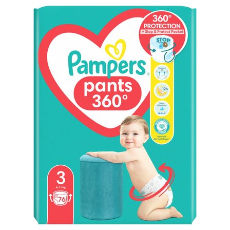 Pampers Pants Pieluchomajtki, rozmiar 3, 76 sztuk, 6kg-11kg (1)