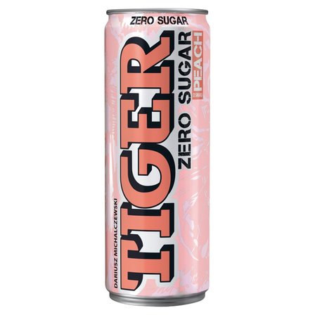 Tiger Zero Sugar Gazowany napój energetyzujący o smaku Peach 250 ml (1)