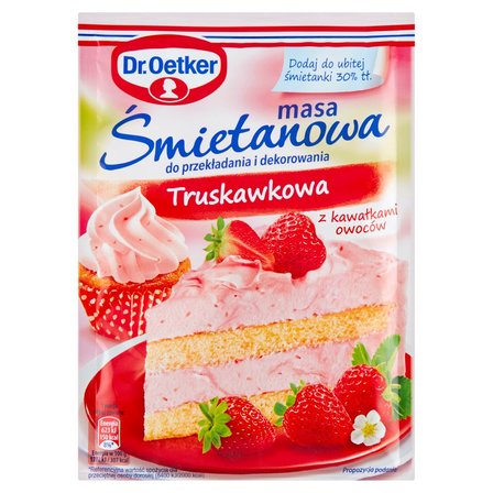 Dr. Oetker Masa śmietanowa truskawkowa 89 g (1)