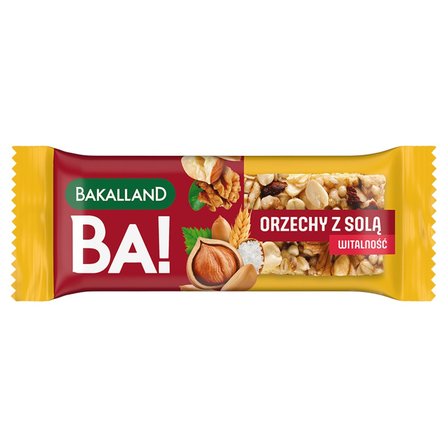 Bakalland Ba! Baton zbożowy orzechy z solą witalność 35 g (1)