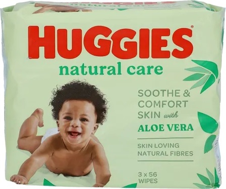 Huggies Natural Care chusteczki nawilżające, 168 szt. (1)