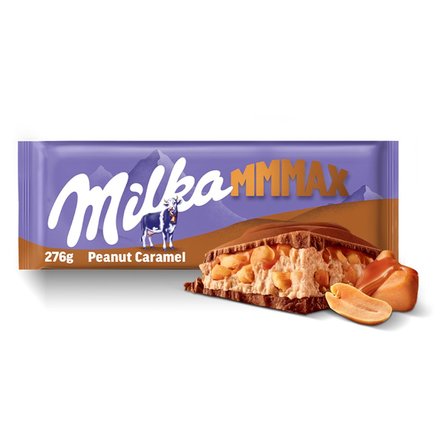 Milka Mmmax Czekolada mleczna z orzeszkami ziemnymi w nadzieniu karmelowym 276 g (6)