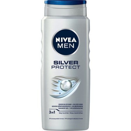 Nivea MEN Silver Protect ŻEL POD Prysznic DLA Mężczyzn 500 ml (1)