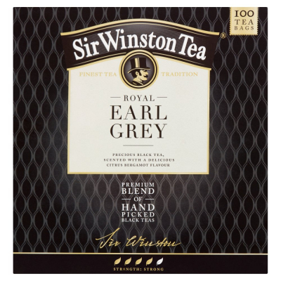 Sir Winston Tea Royal Earl Grey Aromatyzowana herbata czarna 175 g (100 x 1,75 g) (1)