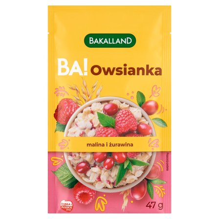 Bakalland Ba! Owsianka malina & żurawina 47 g (1)