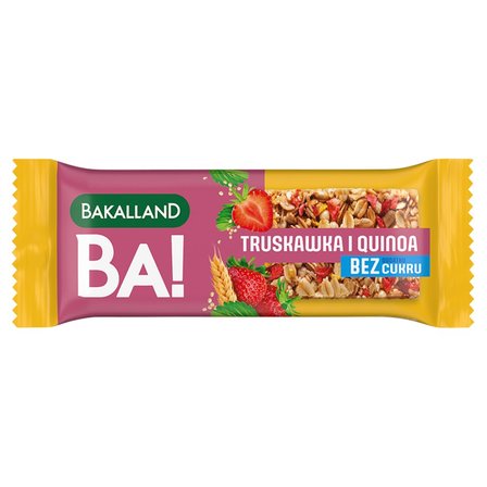 Bakalland Ba! Baton zbożowy truskawka i quinoa 30 g (1)