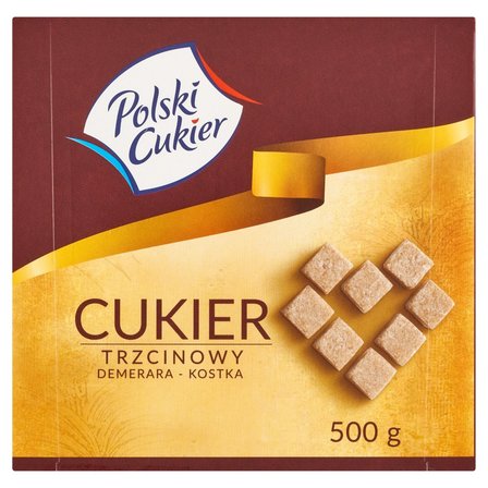 Polski Cukier Cukier trzcinowy Demerara kostka 500 g (1)
