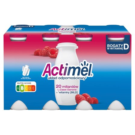 Actimel Napój jogurtowy o smaku malinowym 800 g (8 x 100 g) (1)