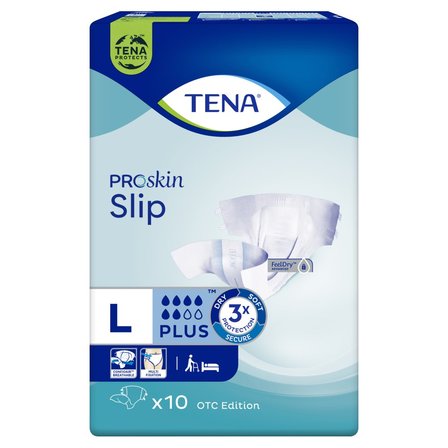 TENA ProSkin Slip Plus Pieluchomajtki L 10 sztuk (1)