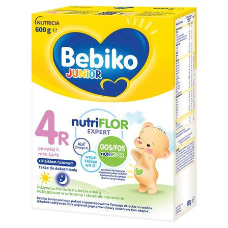 Bebiko Junior 4R Odżywcza formuła na bazie mleka dla dzieci powyżej 2. roku życia 600 g (2)