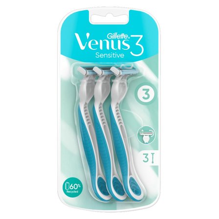 Venus 3 Sensitive Jednorazowe maszynki do golenia dla kobiet, 3 sztuk (1)