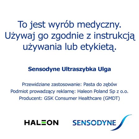 Sensodyne Ultraszybka Ulga Wyrób medyczny pasta do zębów z fluorkiem 75 ml (7)