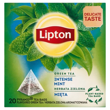 Lipton Herbata zielona aromatyzowana mięta 32 g (20 torebek) (1)