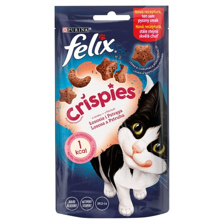 Felix Crispies Przekąski o smaku łososia i pstrąga 45 g (1)