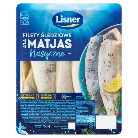 Lisner Śledź atlantycki filety a'la Matjas klasyczne 750 g (1)