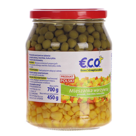 Eco + mieszanka warzywna w zalewie 700g netto / po odsączeniu 450g (11)