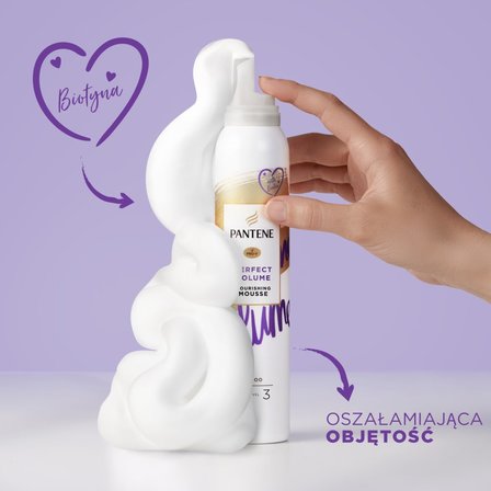 Pantene Pro-V Perfect Volume, odżywcza termoochronna pianka do włosów, wzbogacona biotyną, 200ml (3)