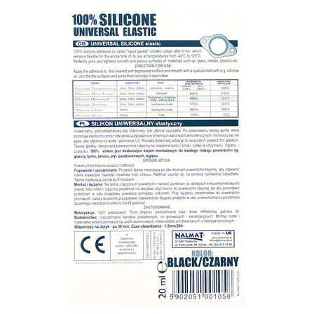 TECHNICQLL  SILIKON UNIWERSALNY CZARNY 20ML (2)