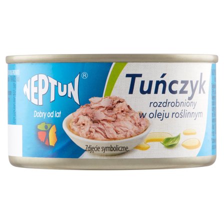 Neptun Tuńczyk rozdrobniony w oleju roślinnym 185 g (1)