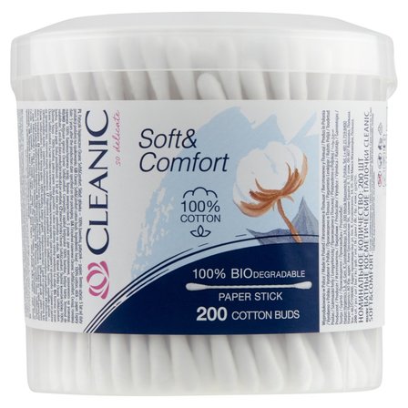 Cleanic Soft & Comfort Patyczki higieniczne 200 sztuk (1)