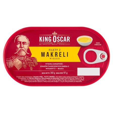 King Oscar Filety z makreli w oleju 160 g (1)