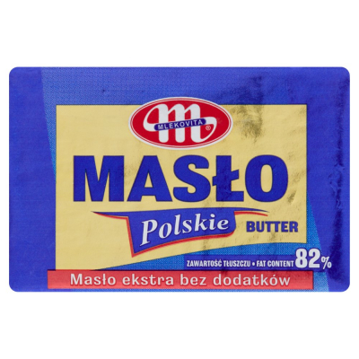 Mlekovita Masło Polskie ekstra bez dodatków 82% 100 g (1)