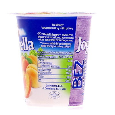 Zott Jogobella Bez laktozy Jogurt owocowy Classic 150 g (8)