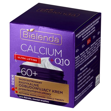 Bielenda Calcium +Q10 60+ Radykalnie odbudowujący krem przeciwzmarszczkowy dzień 50 ml (2)