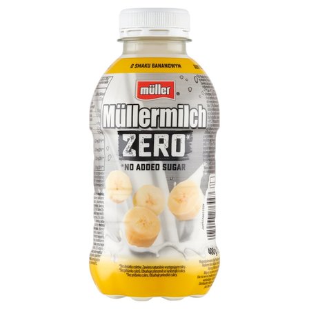 Müller Müllermilch Zero Napój mleczny o smaku bananowym 400 g (1)