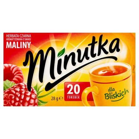 Minutka Herbata czarna aromatyzowana o smaku maliny 28 g (20 x 1,4 g) (1)