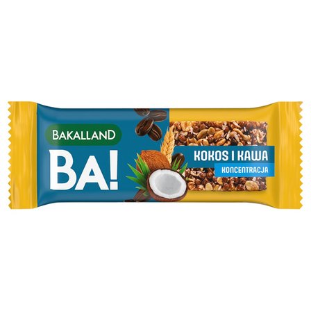 Bakalland Ba! Baton zbożowy kokos i kawa 35 g (1)