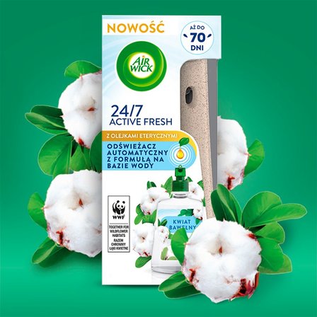 Air Wick Active Fresh Odświeżacz automatyczny z formułą na bazie wody i wkład kwiat bawełny 228 ml (3)