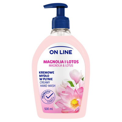 On Line Kremowe mydło w płynie magnolia i lotos 500 ml (1)