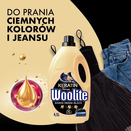 Woolite Keratin Therapy Płyn do prania czerń ciemne kolory jeans 4,5 l (75 prań) (3)