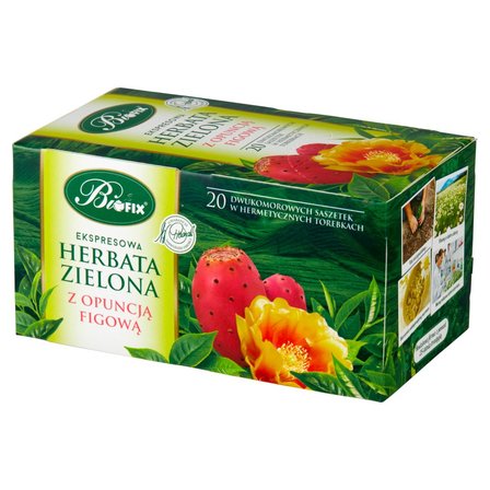 Bifix Herbata zielona ekspresowa z opuncją figową 40 g (20 x 2 g) (2)