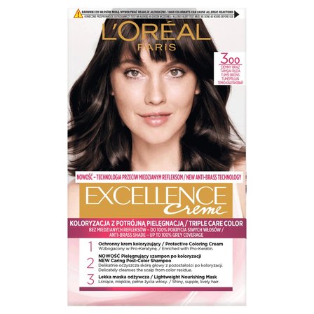 L'Oréal Paris Excellence Creme Farba do włosów 300 ciemny brąz (1)
