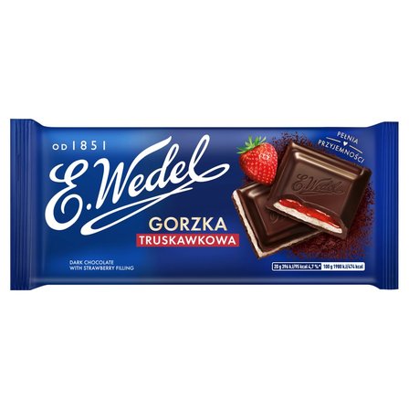 E. Wedel Czekolada gorzka truskawkowa 100 g (1)